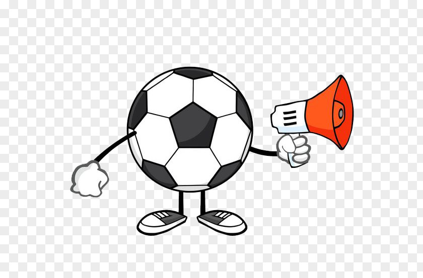 A Football Player With Trumpet Ball Royalty-free Cartoon Mascot PNG