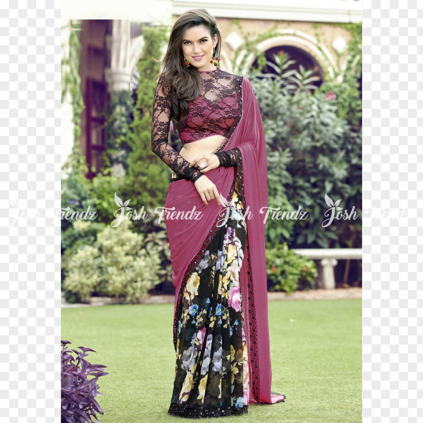 Salwar Georgette Chiffon Silk Textile Sari PNG