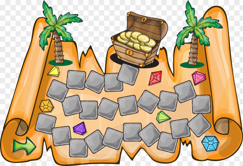 Treasure Hunting Buried Map Clip Art PNG