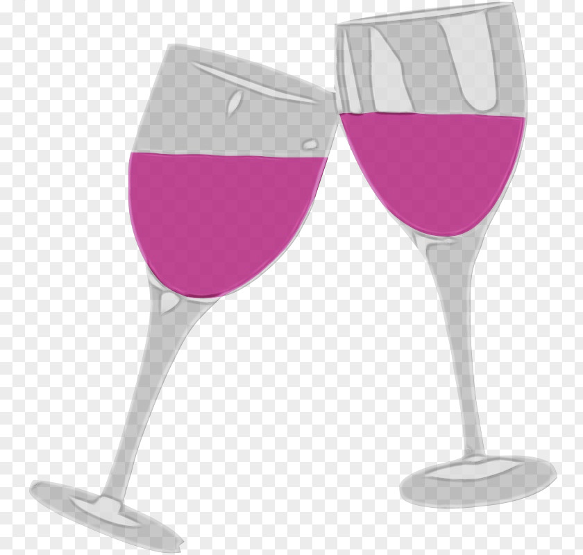 Magenta Champagne Wine Glass PNG