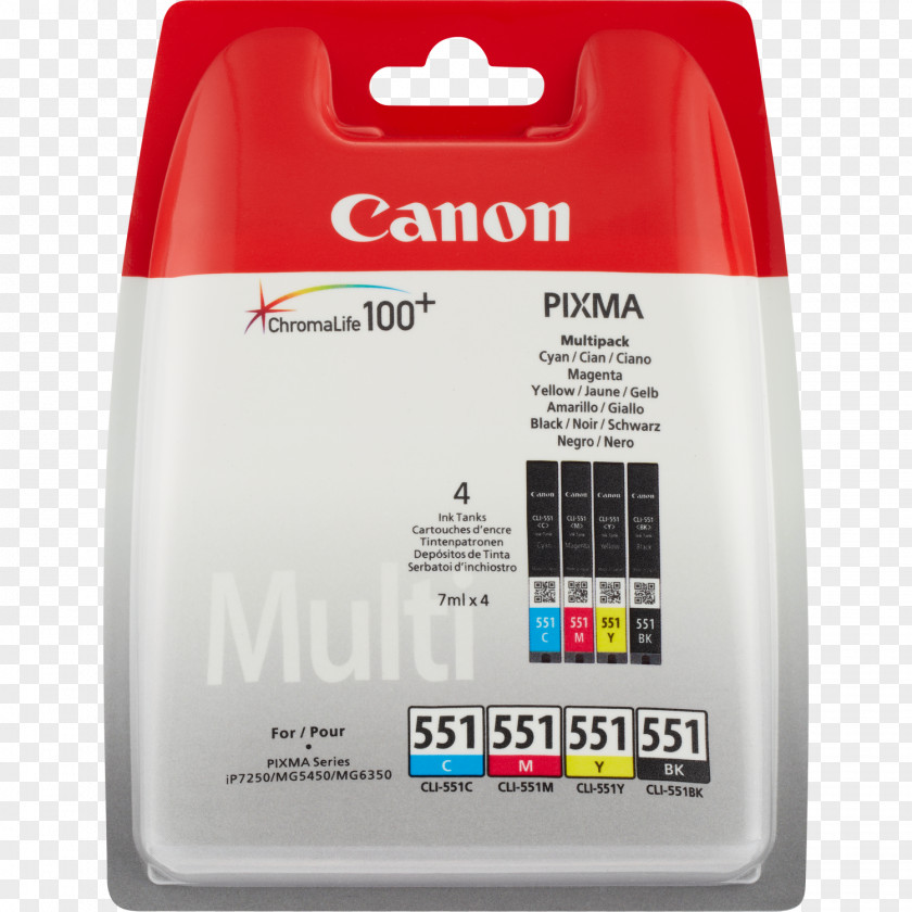 Printer Ink Cartridge Canon Color PNG