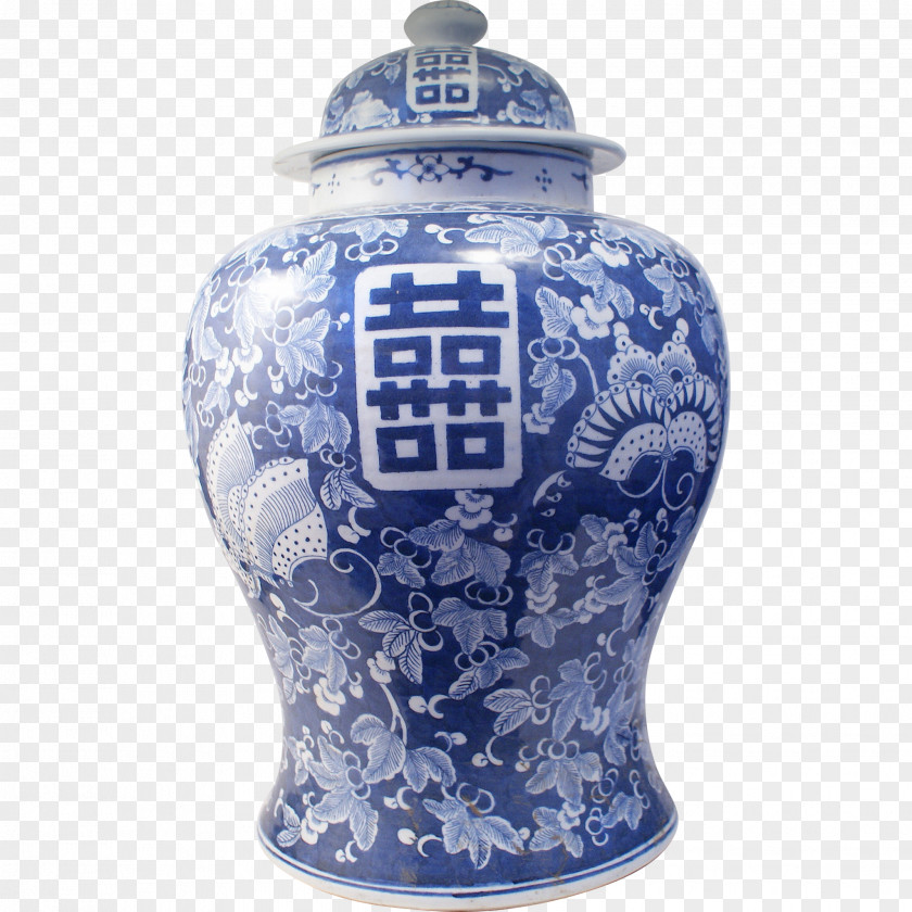 Vase Chinese Ceramics Blue And White Pottery Porcelain PNG