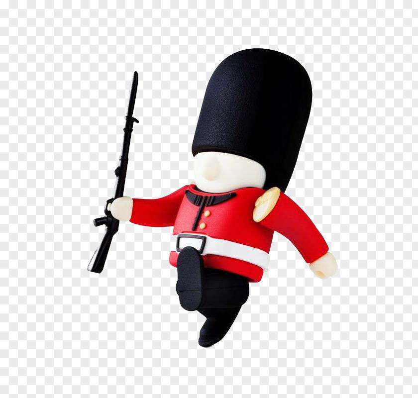 Cartoon British Soldier Toy Buckingham Palace Queens Guard USB Flash Drive PNG