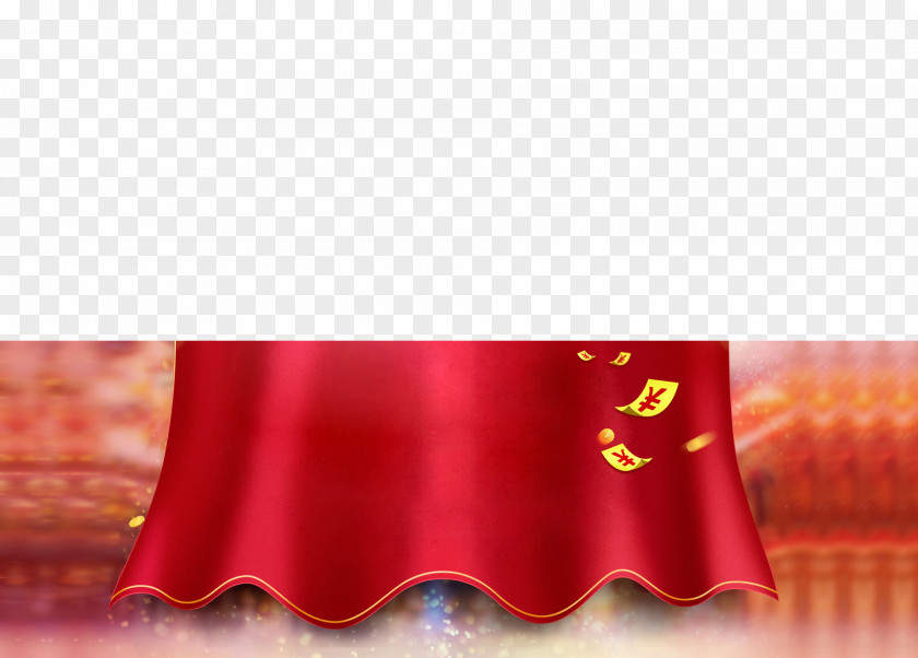 Floating Red Ribbon Chinese New Year Years Day Banner Eve PNG