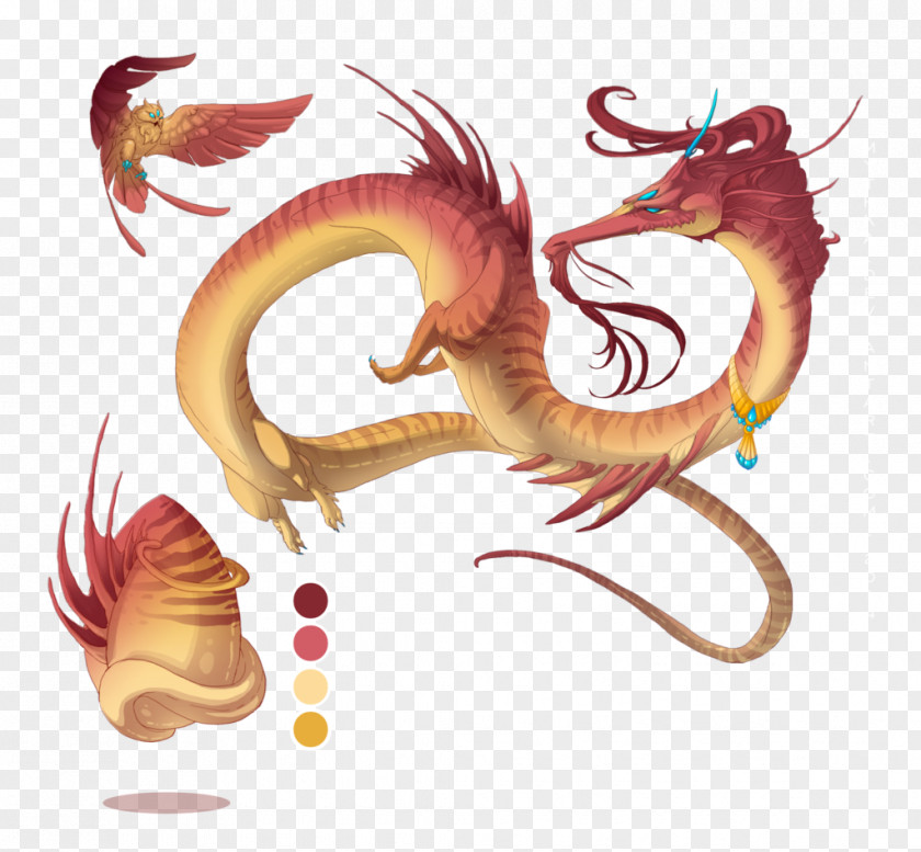 Hatching Chinese Dragon Drawing PNG