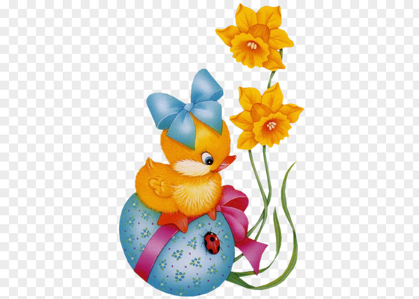 Yellow Chicks Easter Bunny Clip Art PNG