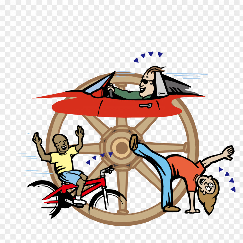 The Man On Wheel Car Clip Art PNG