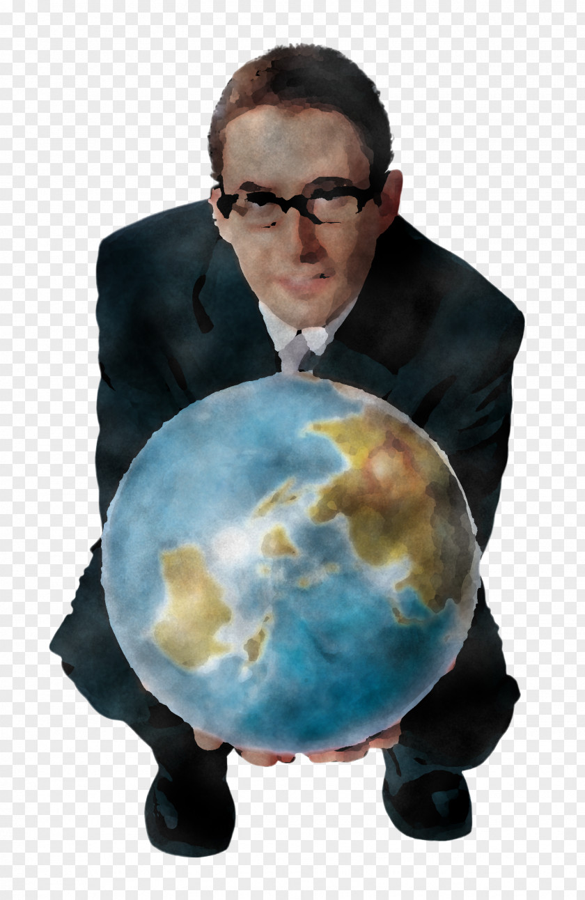 Businessperson Astronomical Object Globe World Earth Planet Interior Design PNG