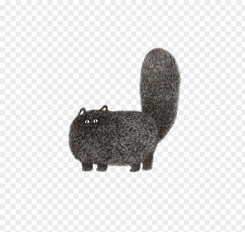 Cat Black Kitten Drawing Illustration PNG