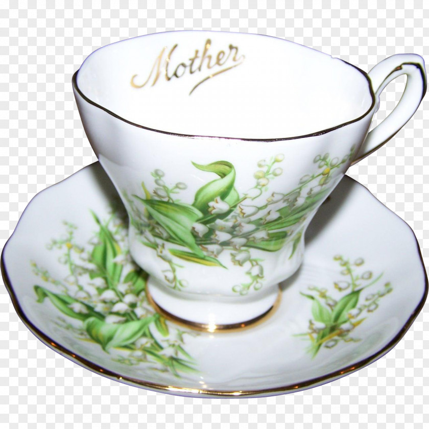 Lily Of The Valley Tea Saucer Tableware Coffee Cup Porcelain PNG