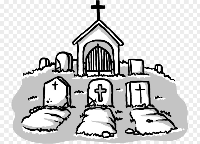 Hand-painted Cemetery Grave Drawing Tomb Clip Art PNG