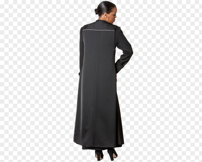 Naomi Scott Shoulder Dress Overcoat Black M PNG
