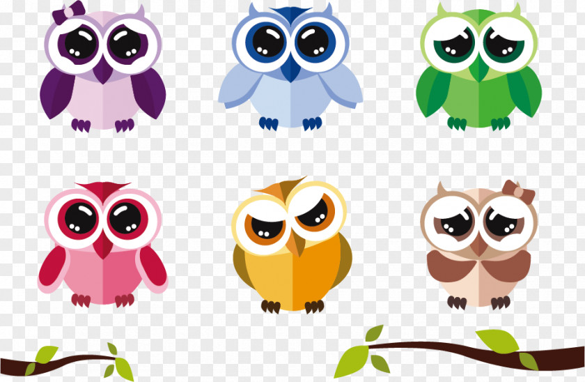 Owl Vector Cartoon Drawing Clip Art PNG