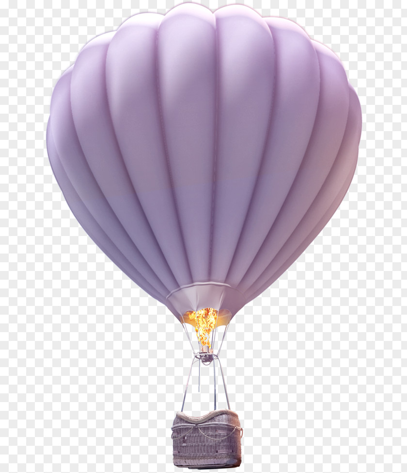 Purple Hot Air Balloon Illustration PNG