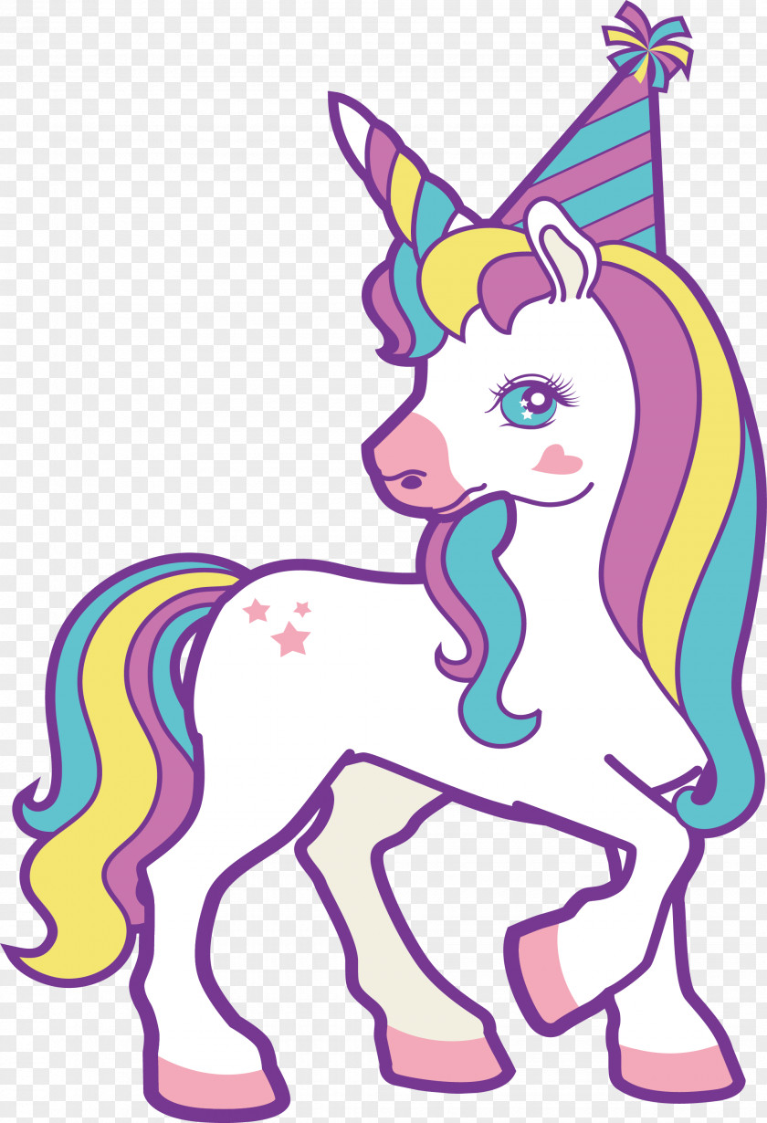 A Unicorn Turned Around Clip Art PNG