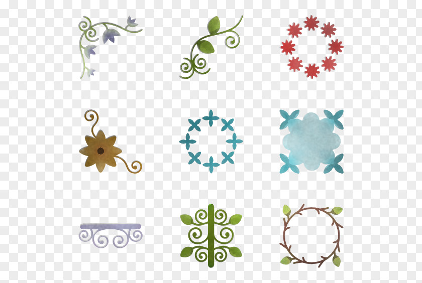 Green Leaf Pattern Ornament Plant PNG