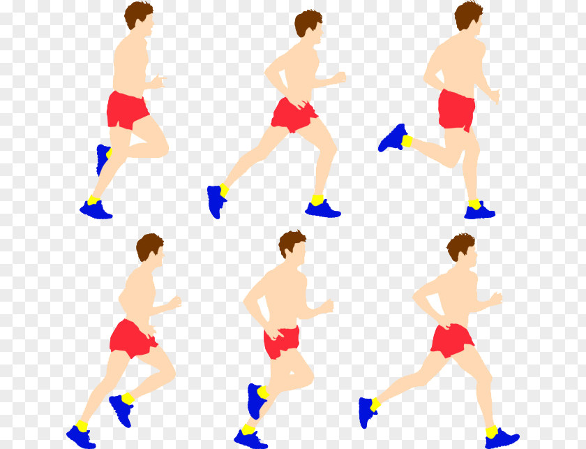 Running Man Cartoon Illustration PNG