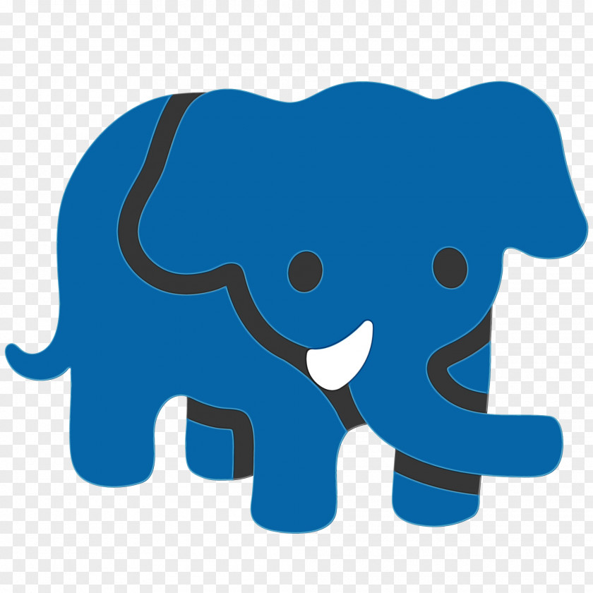 Electric Blue Animal Figure Emoji Sticker PNG