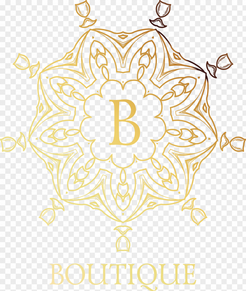 Gold Letter B Pattern PNG
