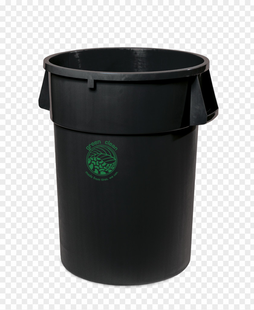 Green Trash Can Plastic Flowerpot Vase Saucer PNG