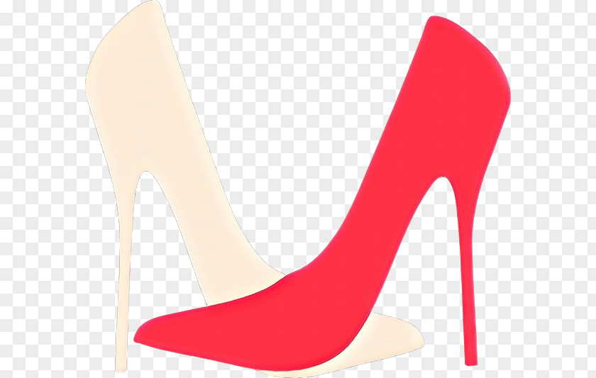 Leather Basic Pump Red Background PNG