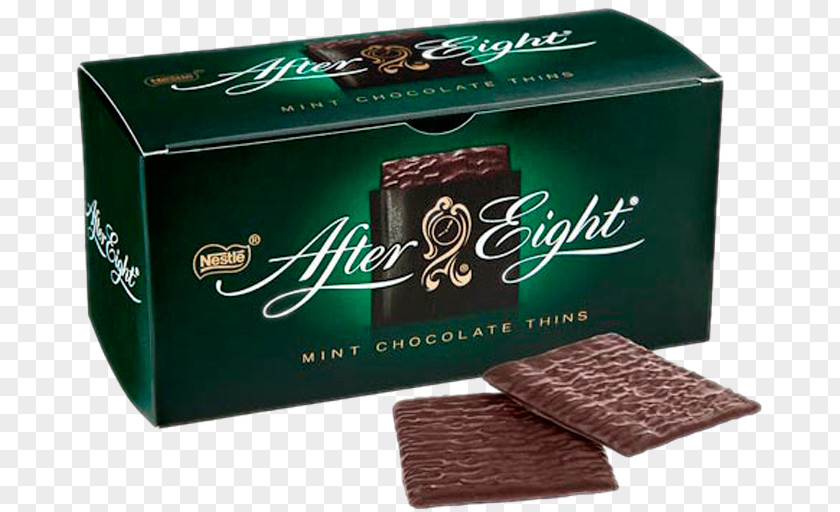 Dark Chocolate After Eight Mint Candy PNG