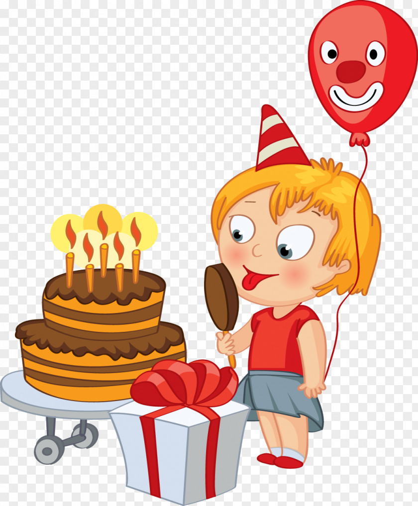 Happy Birthday Vector Party Drawing Illustration PNG
