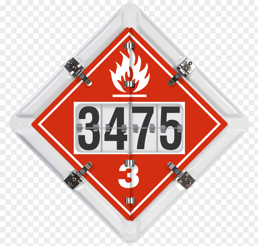 HAZMAT Class 3 Flammable Liquids Combustibility And Flammability Placard Dangerous Goods PNG