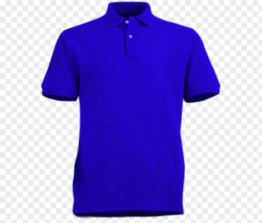 Polo Shirt Collar Cobalt Blue Tennis Sleeve PNG