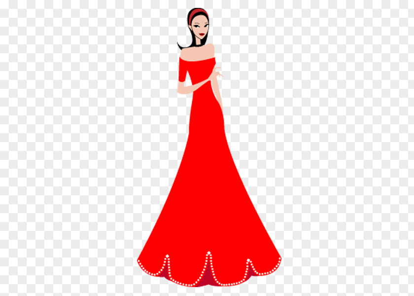 Beautiful Red Dress Euclidean Vector PNG