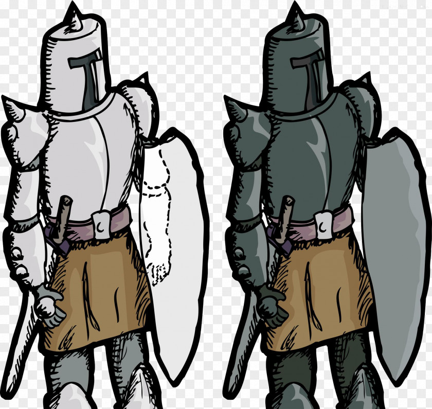 Cartoon Soldiers Middle Ages Knight Soldier Royalty-free Illustration PNG