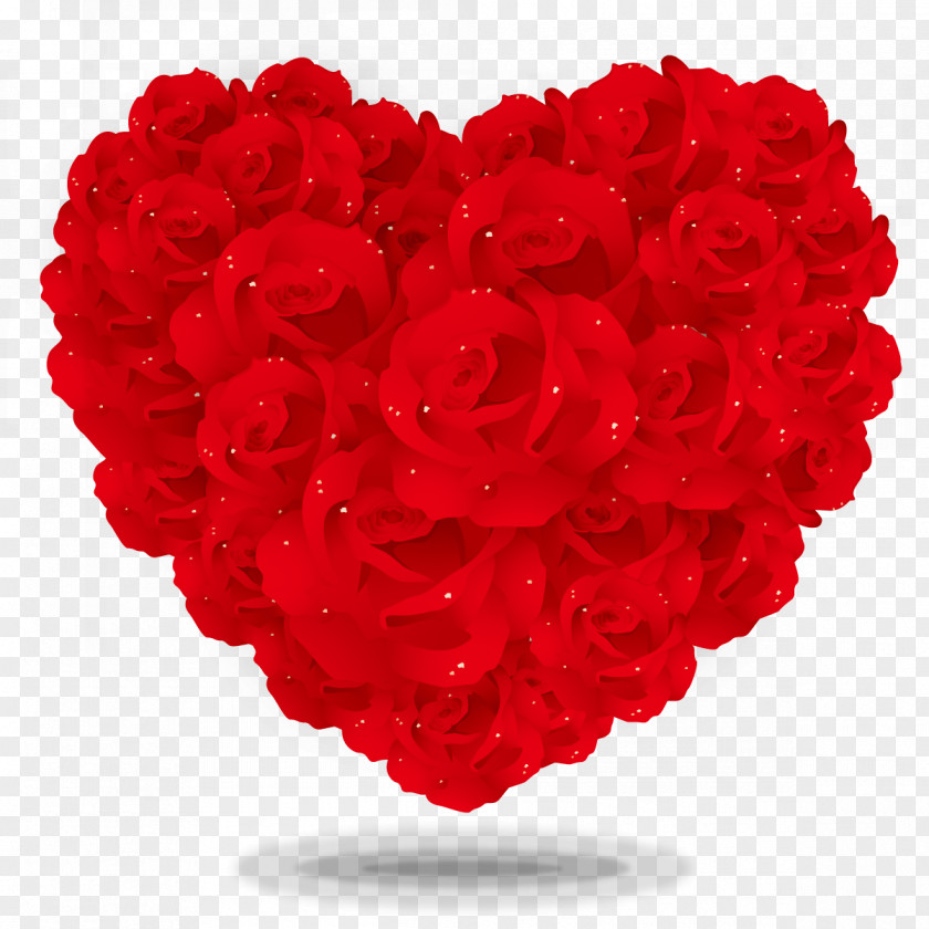 Heart Rose Illustration Valentines Day PNG