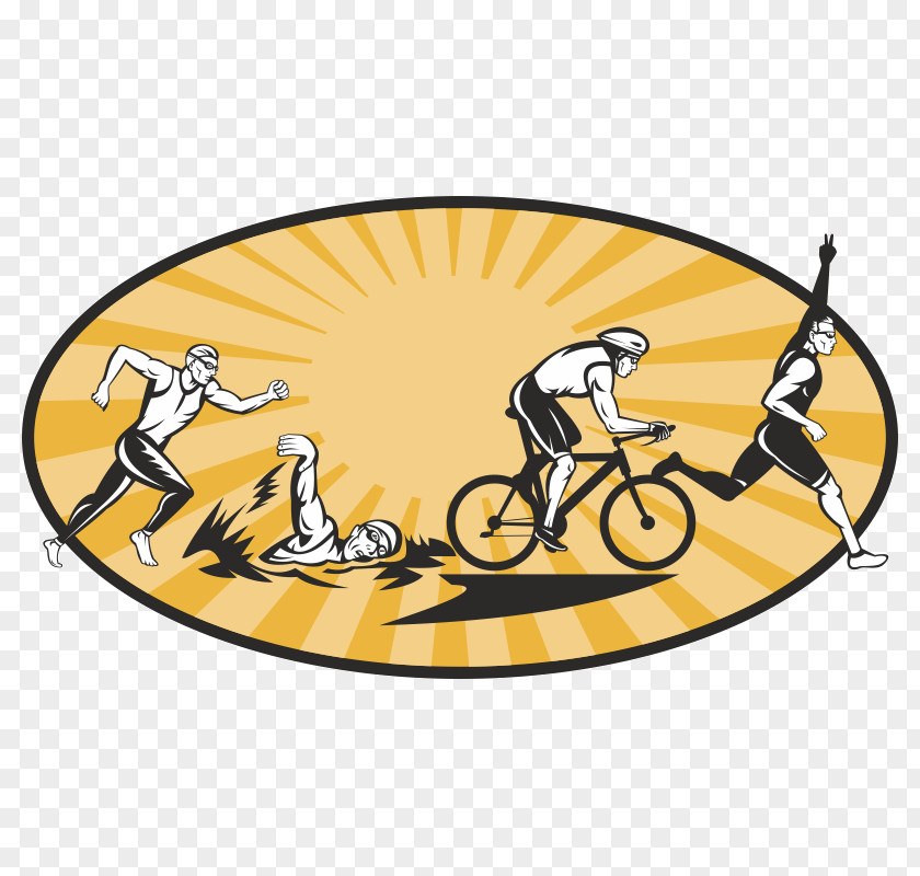 Swimming Aplyled Triathlon Clip Art PNG