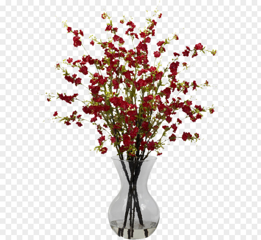 Cherry Blossom Floral Design Flower Vase PNG