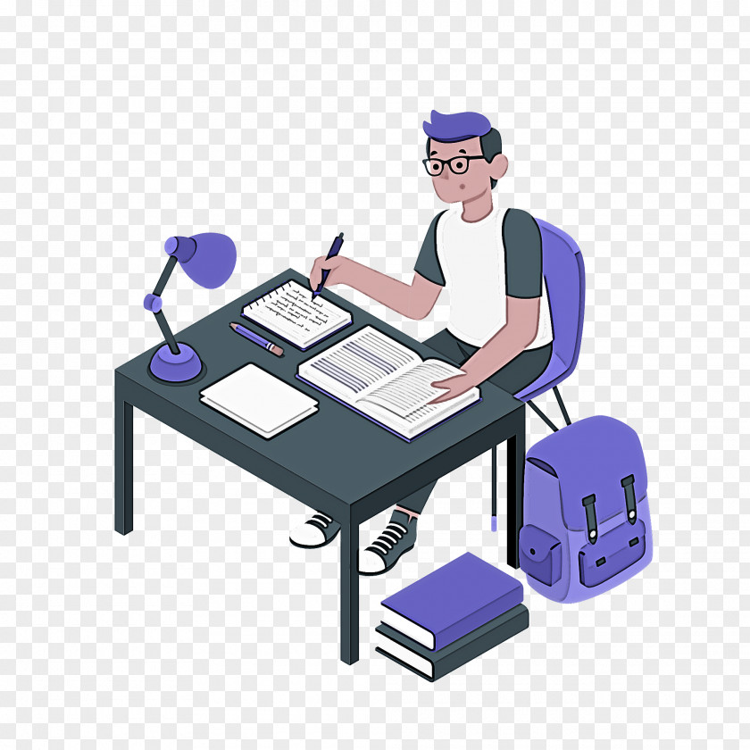 Office Supplies Desk Table Computer Network Purple PNG