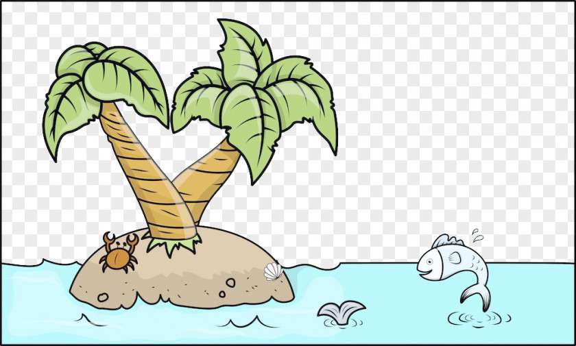 Sea Island Cartoon Drawing Royalty-free Illustration PNG