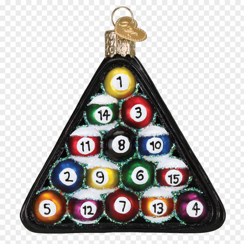 Hand-painted Figures Billiard Balls Christmas Ornament Billiards Pool PNG