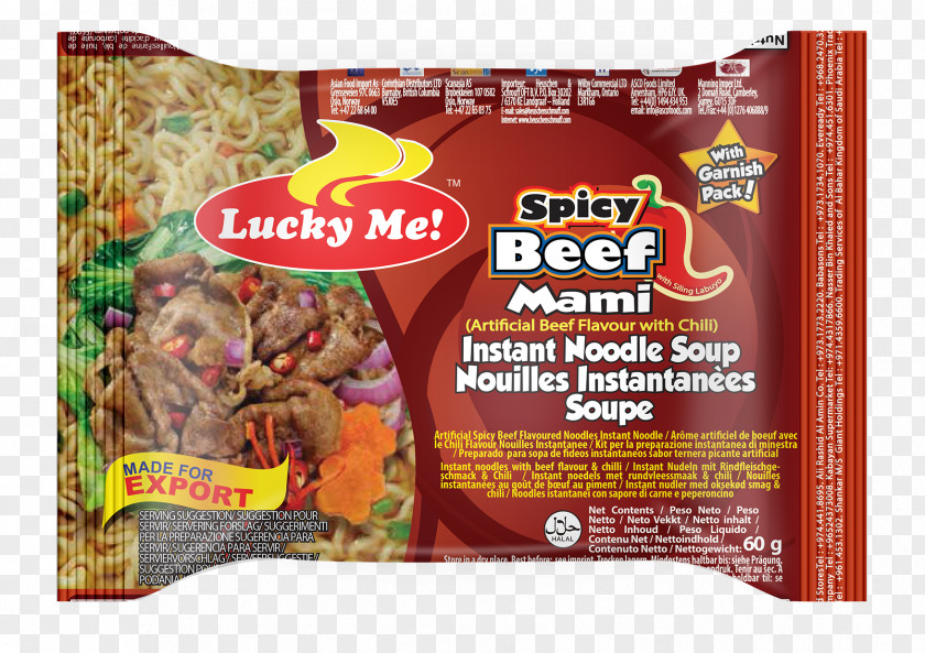 Instant Noodle Mami Soup Chili Con Carne Pancit Flavor PNG