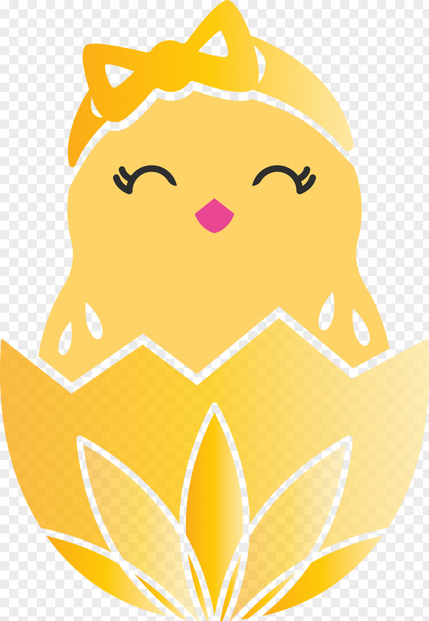 Chick In Eggshell Easter Day Adorable PNG