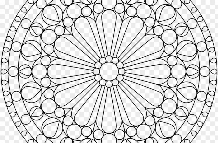 Design Coloring Book Mandala Graphic PNG