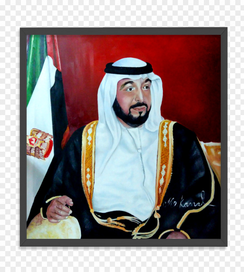 Painting Khalifa Bin Zayed Al Nahyan Abu Dhabi Sheikh Family PNG