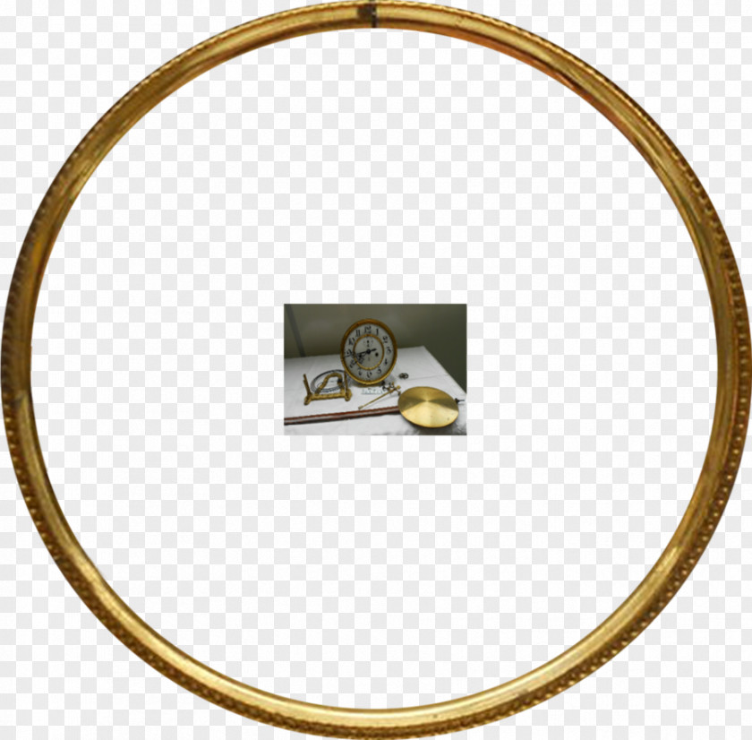 Round Picture Frames Window Gold Metal PNG