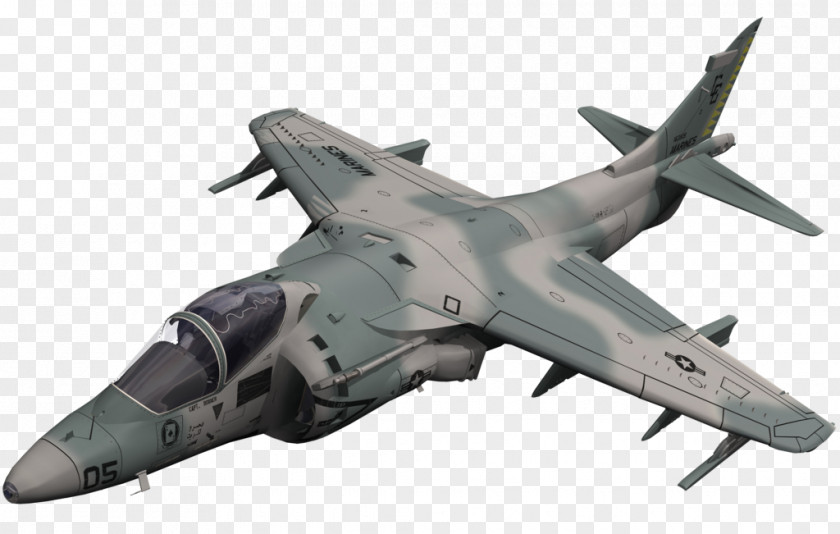 Aircraft McDonnell Douglas AV-8B Harrier II Fighter Airplane Jump Jet PNG