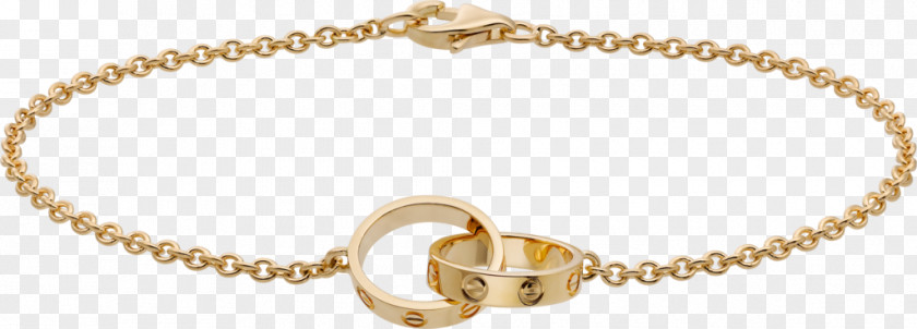 Chain Love Bracelet Cartier Colored Gold PNG