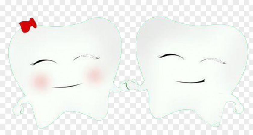 Couple Teeth Tooth Cartoon Jaw Illustration PNG