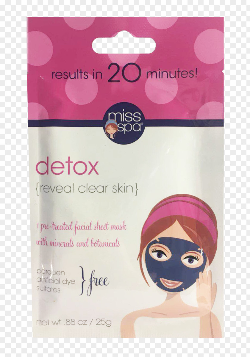 Mask Amazon.com Miss Spa Detox Facial Sheet Exfoliate PNG