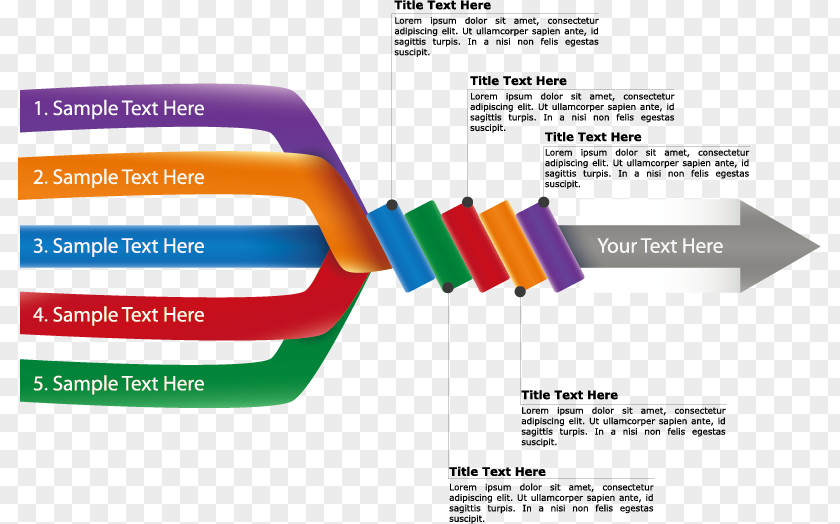 Vector Twisted Arrows Flowchart Presentation Illustration PNG