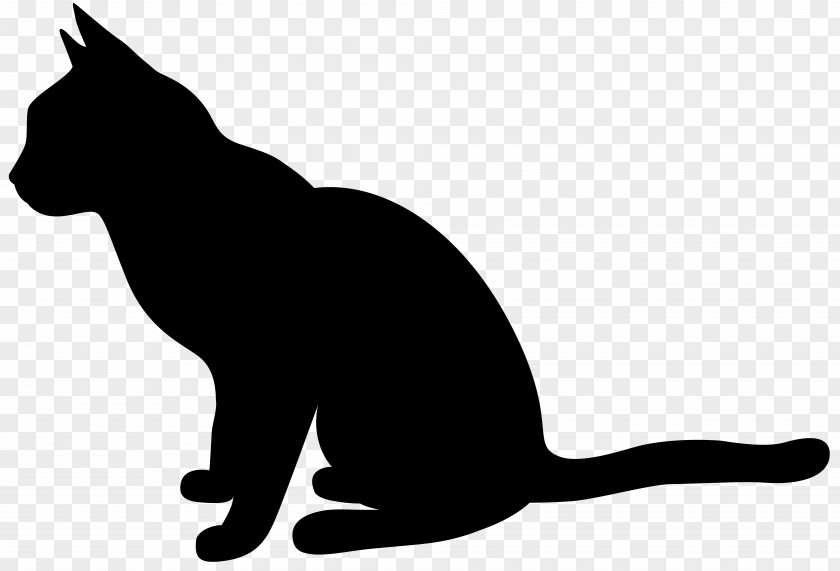Cat Silhouette Clip Art Image PNG