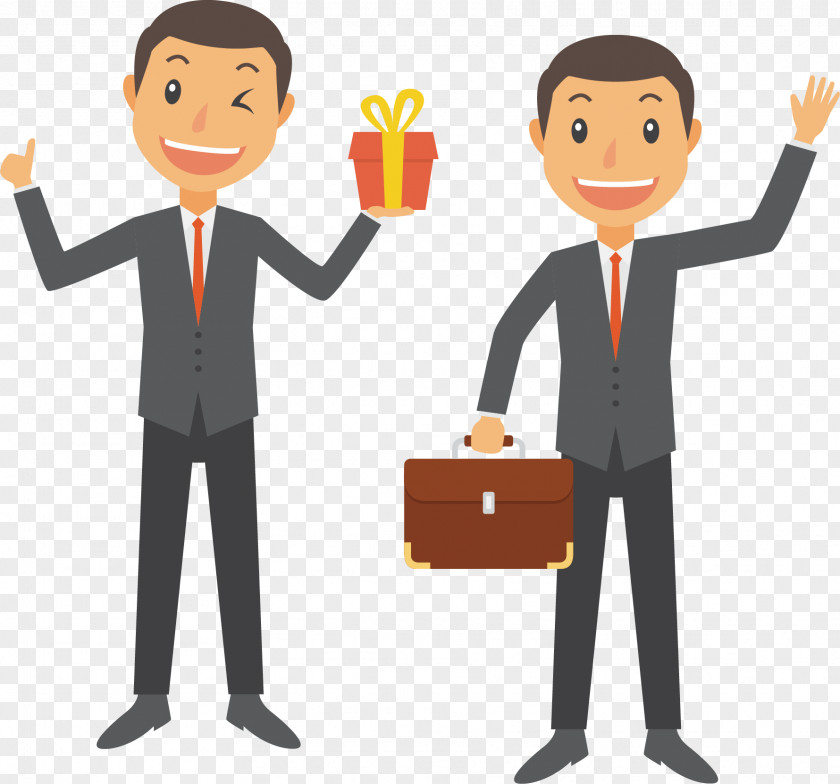 Happy Business Man Businessperson Character Download PNG