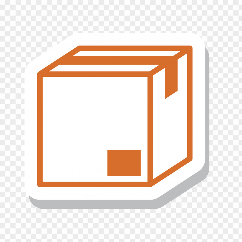 Orange Packing Logo Packaging And Labeling Corrugated Fiberboard Paper Box Material PNG